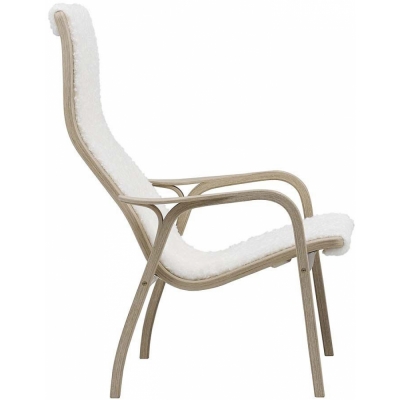 Swedese - Lamino Sessel Eiche geölt | Schafsfell Weiß