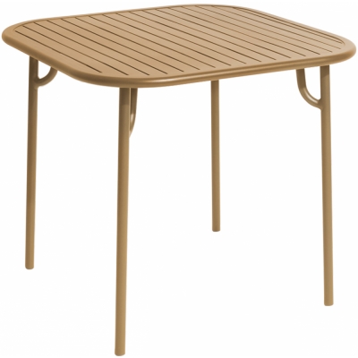 Petite Friture - Week-End Tisch quadratisch mit Lamellen Gold