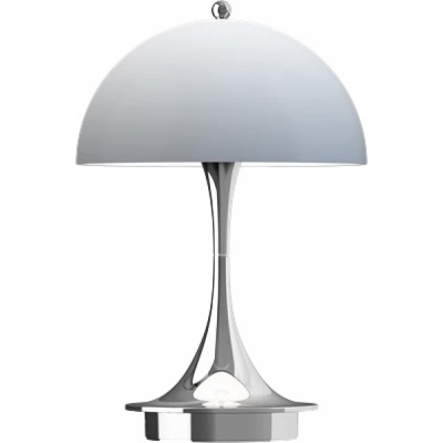 Louis Poulsen - Panthella 160 Portable Tischleuchte Chrom Opal Blau/Grau