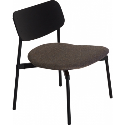 Petite Friture - Fromme Wood Lounge Stuhl gepolstert Schwarz / Rohi Shake