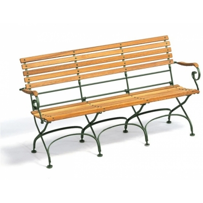 Weishäupl - Classic Bank mit Armlehnen 3-Sitzer | Dunkelgrün