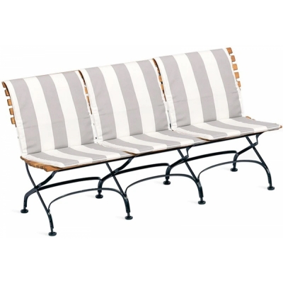 Weishäupl - Sitz-/Rückenpolster für Classic Bank 3-Sitzer | Schwarz-Weiß (Acryltuch)