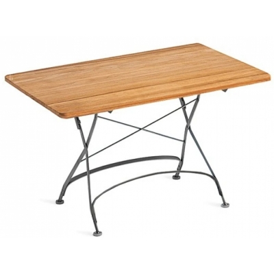 Weishäupl - Classic Tisch 120x80 cm Teak natur | Graphitgrau