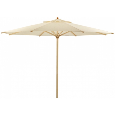 Weishäupl - Klassiker Sonnenschirm Ø350 cm mit Flaschenzug und Knick Natur (01) | mit Schutzhülle