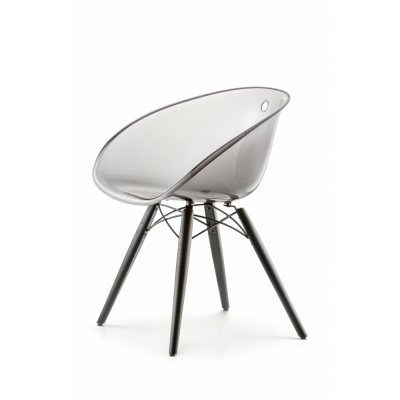 Pedrali - Gliss 905 Stuhl Grau Transparent | Esche Natur