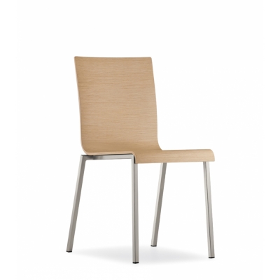 Pedrali - Kuadra 1321 Stuhl Eiche Natur | Verchromt