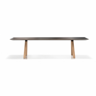 Pedrali - Arki Wood Esstisch 240x100 cm | Schwarz-FENIX NTM