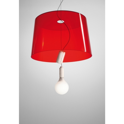 Pedrali - L001S Pendelleuchte B | Rot Transparent