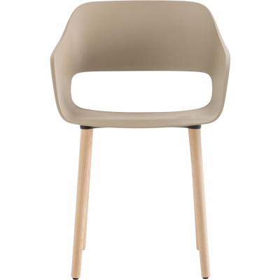 Pedrali - Babila 2755 Armlehnstuhl Holz Sand | Esche Schwarz