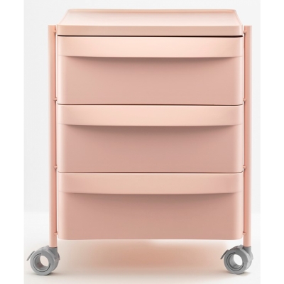 Pedrali - Boxie Rollcontainer mittel Blau | Ablage oben