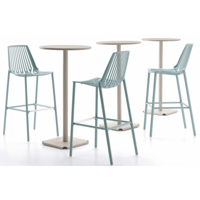 Fast - Tonik / Cross Stehtisch Indoor Ø 60 cm | Taupe | Weiß