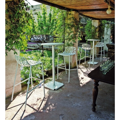 Fast - Tonik / Cross Stehtisch Ø 60 cm | Pastellblau | Weiß