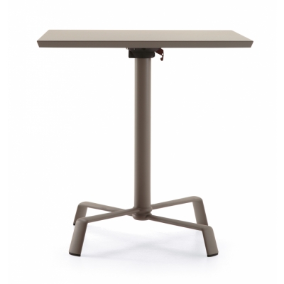 Fast - Tonik / Elica Tisch Ø 80 cm | Taupe | Metallgrau