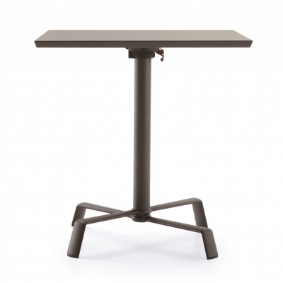 Fast - Tonik / Elica Tisch 80 x 80 cm | Metallgrau | Metallgrau