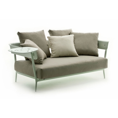 Fast - Aikana 2-Sitzer-Sofa Ohne Armlehnen | Weiß | Solids Taupe