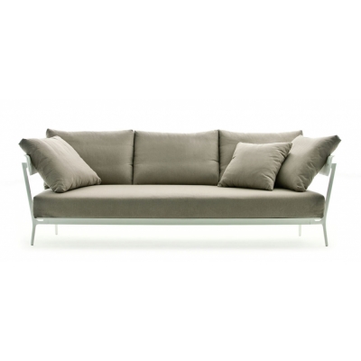 Fast - Aikana 3-Sitzer-Sofa Ohne Armlehnen | Weiß | Solids Taupe