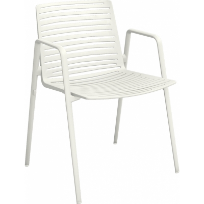 Fast - Zebra Stuhl mit Armlehnen Weiß