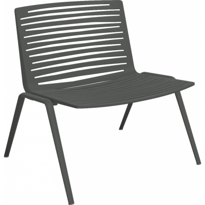 Fast - Zebra Loungesessel Metallgrau