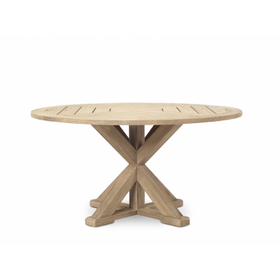 Ethimo - Cronos Esstisch Ø 147 cm | Teak gebeizt