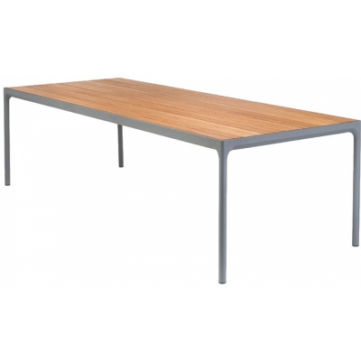 Houe -  Four Outdoor Tisch Bambus / Grau | 90 x 210 cm