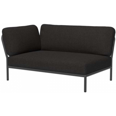 Houe - Level Lounge Sofa-Element Links Dunkelgrau Sooty Grey (Natte)