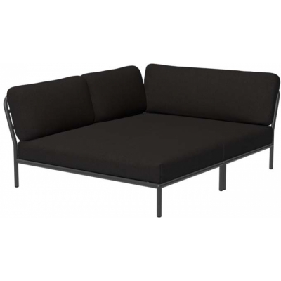 Houe - Level Lounge Cozy Sofa-Element Links Dunkelgrau Char (Heritage)