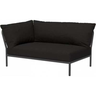 Houe - Level 2 Lounge Sofa-Element Links Dunkelgrau Char (Heritage)
