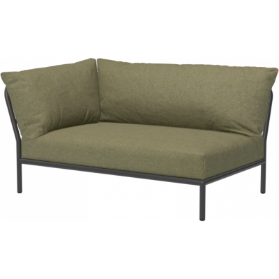 Houe - Level 2 Lounge Sofa-Element Links Dunkelgrau Leaf (Heritage)