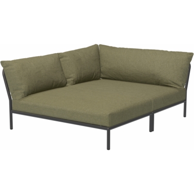 Houe - Level 2 Lounge Cozy Sofa-Element Links Dunkelgrau Leaf (Heritage)