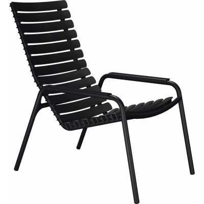 Houe - ReCLIPS Lounge Stuhl mit Aluminiumlehne Schwarz