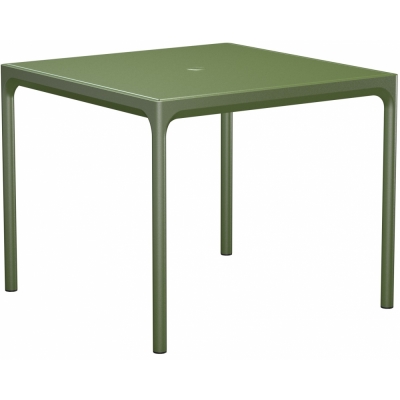 Houe - Four Outdoor Tisch 90x90 mit Sonnenschirmloch Olivgrün