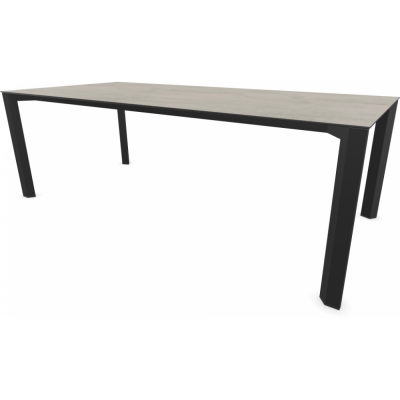 Stern - Penta Tisch 220x100 cm | Aluminium anthrazit | Zement hell
