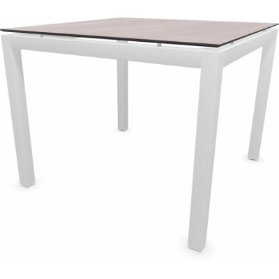 Stern - Classic Tisch 90x90 cm | Aluminium weiß | Stone light