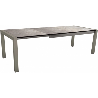 Stern - Standard Ausziehtisch 174/254x90 cm Aluminium graphit | Metallic grau