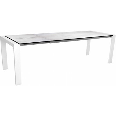 Stern - Select Ausziehtisch Aluminium weiß | Zement hell