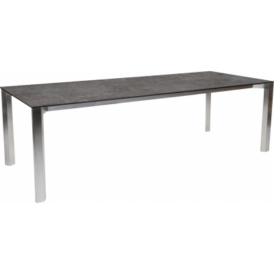 Stern - Penta Ausziehtisch 200/250x100 cm Edelstahl | Metallic grau