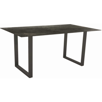 Stern - Kufentisch 160x90 cm | Aluminium anthrazit | Dark Marble