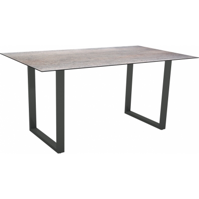 Stern - Kufentisch 160x90 cm | Aluminium anthrazit | Smoky