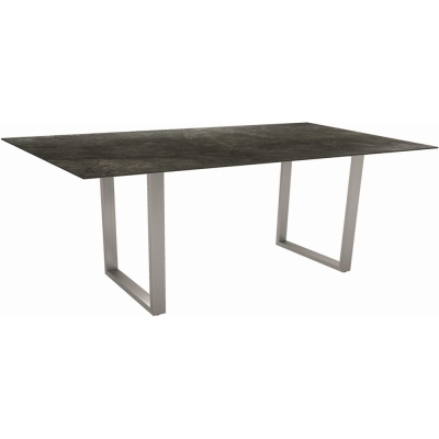 Stern - Kufentisch 200x100 cm | Edelstahl | Dark Marble