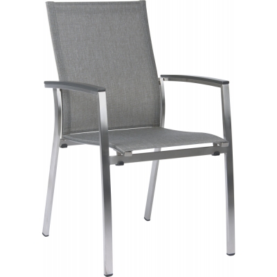 Stern - Mika Stapelsessel Grau / Aluminium Anthrazit