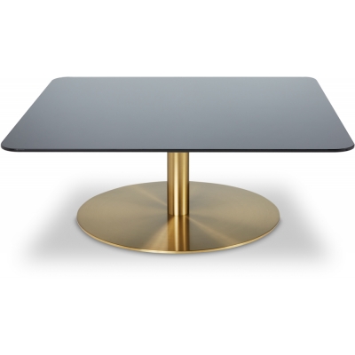Tom Dixon - Flash Square Couchtisch Schwarz (Gestell: Messing)