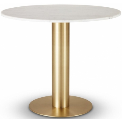 Tom Dixon - Tube Tisch Messing (Ø90 cm)