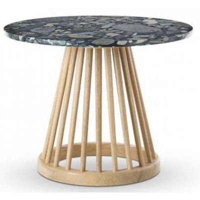 Tom Dixon - Fan Tisch Marmor Schwarz Ø 60cm / Natur
