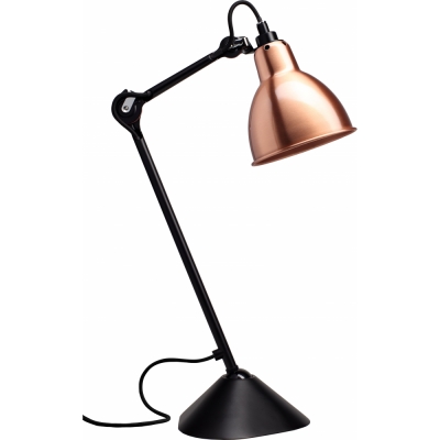 DCW - Lampe Gras N°205 Tischleuchte - Gestell Schwarz Kupfer | Rund