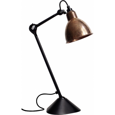 DCW - Lampe Gras N°205 Tischleuchte - Gestell Schwarz Rohkupfer | Rund