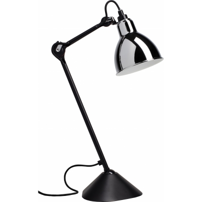 DCW - Lampe Gras N°205 Tischleuchte - Gestell Schwarz Chrom | Rund