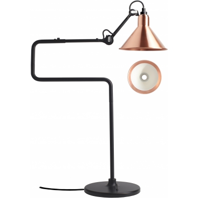 DCW - Lampe Gras N°317 Tischleuchte Kupfer/Weiß | Konisch