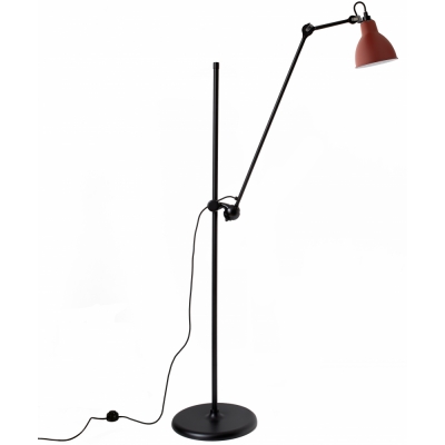 DCW - Lampe Gras N°215 Stehleuchte - Gestell Schwarz Rot | Rund