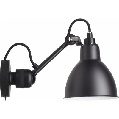 DCW - Lampe Gras N°304 SW Wandleuchte - Gestell Schwarz Schwarz | Rund