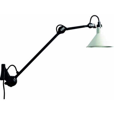 DCW - Lampe Gras N°222 Wandleuchte - Gestell Schwarz Weiß | Konisch